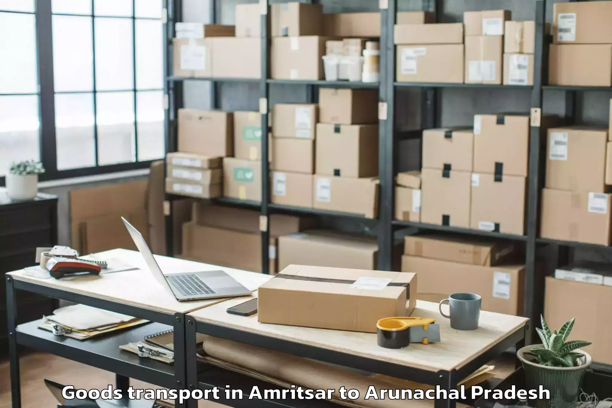 Leading Amritsar to Wakro Goods Transport Provider